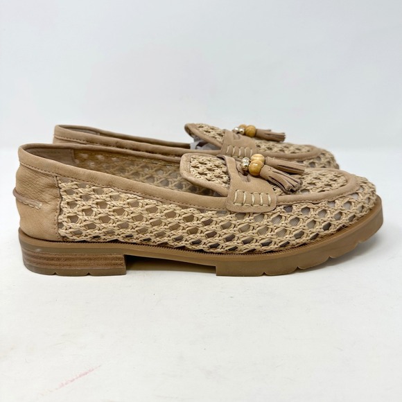 Donald Pliner Lenny Woven Raffia Tassel Loafer 9.5 - Picture 5 of 9